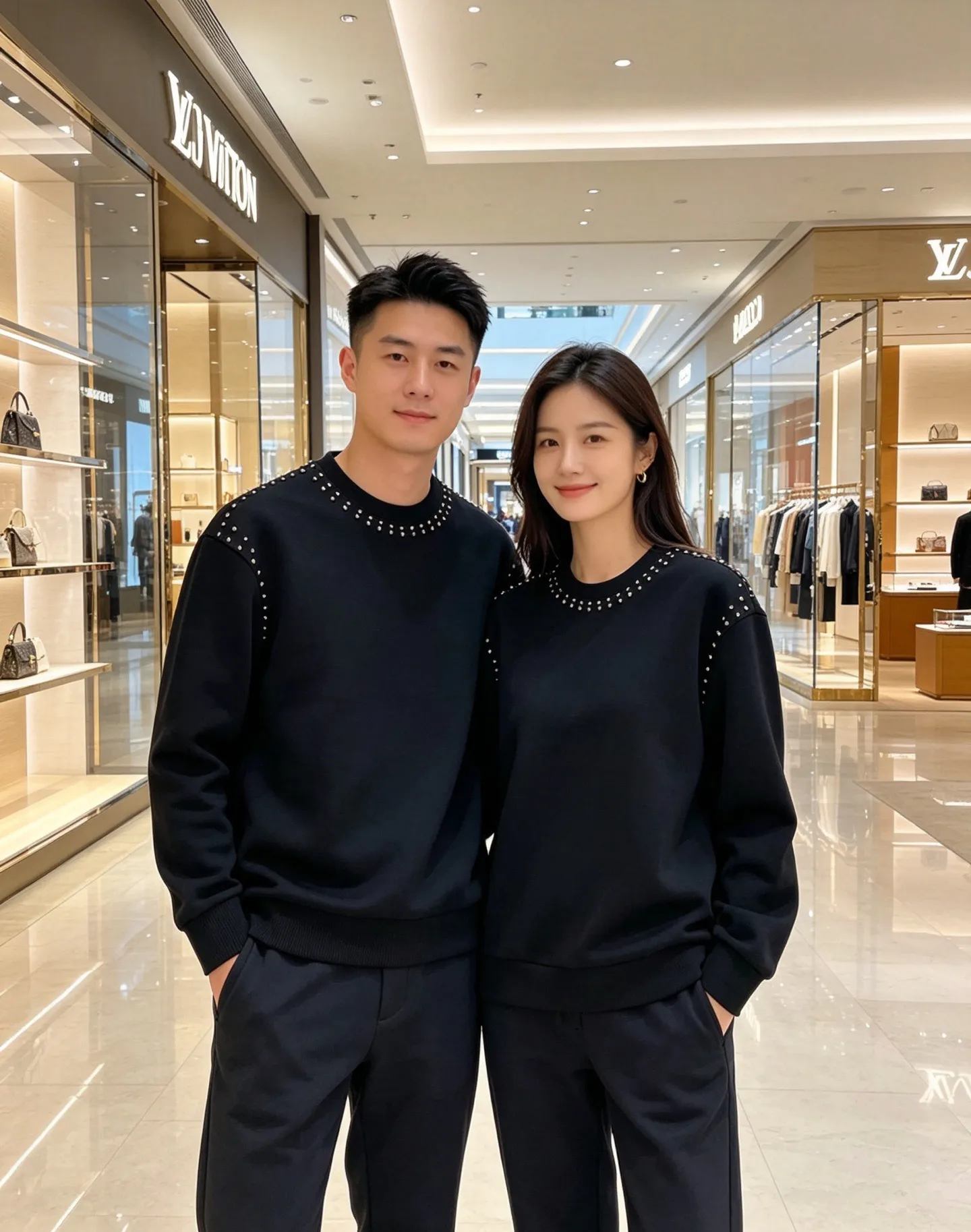 Louis Vuitton/Louis Vuitton Heavy Duty Rivet Crew Neck Sweatshirt